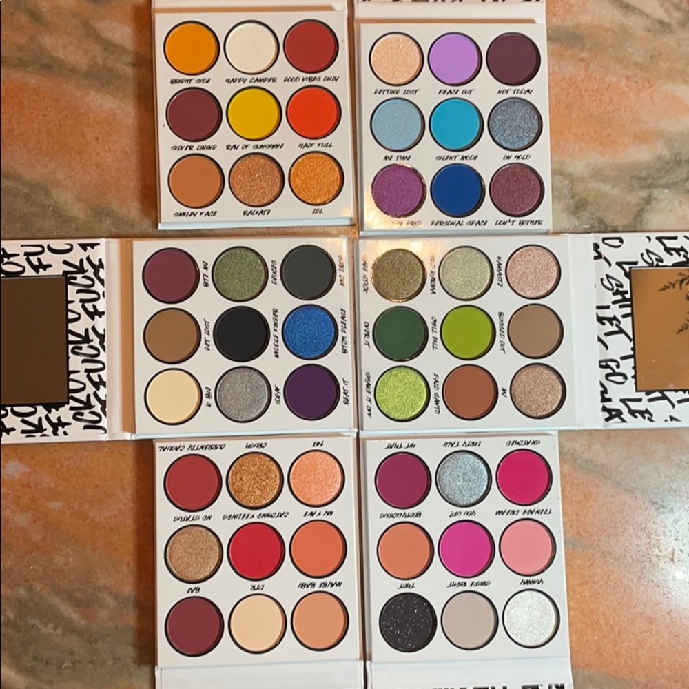 BH COSMETICS 6 shadow palette lot